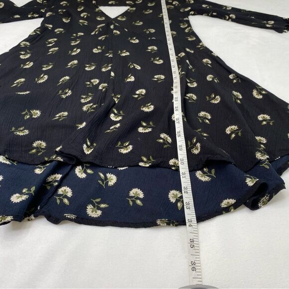 Amuse Society Talis Black Floral Print Swing Dress Size Extra Small - Picture 16 of 16